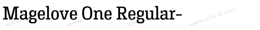Magelove One Regular字体转换